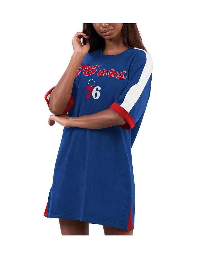G-III 4Her by Carl Banks women's Royal Philadelphia 76ers Flag Sneaker Dress
