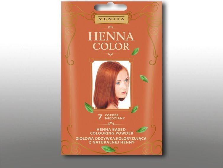 Venita Henna Color Henna Based Colored Powder No. 7 Красящий порошок на основе хны, оттенок медный 30 г