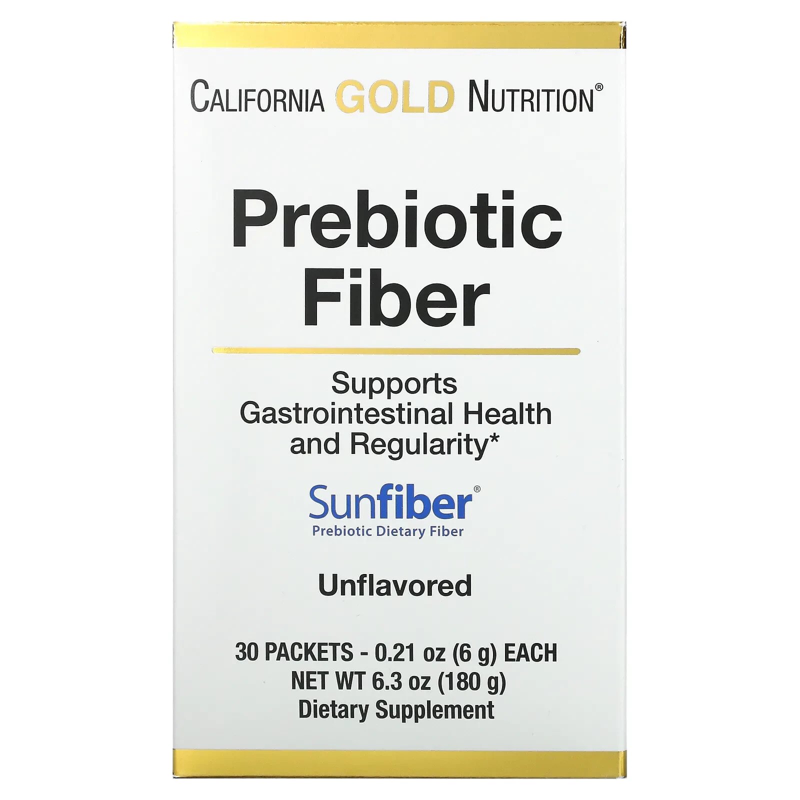California Gold Nutrition, Пребиотическая клетчатка, 180 г (6,3 унции)