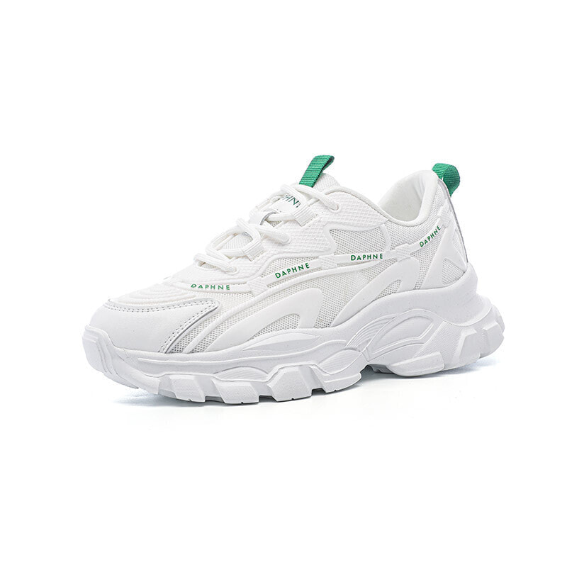 DAPHNE Chunky Sneakers Women's Low-Top White Green