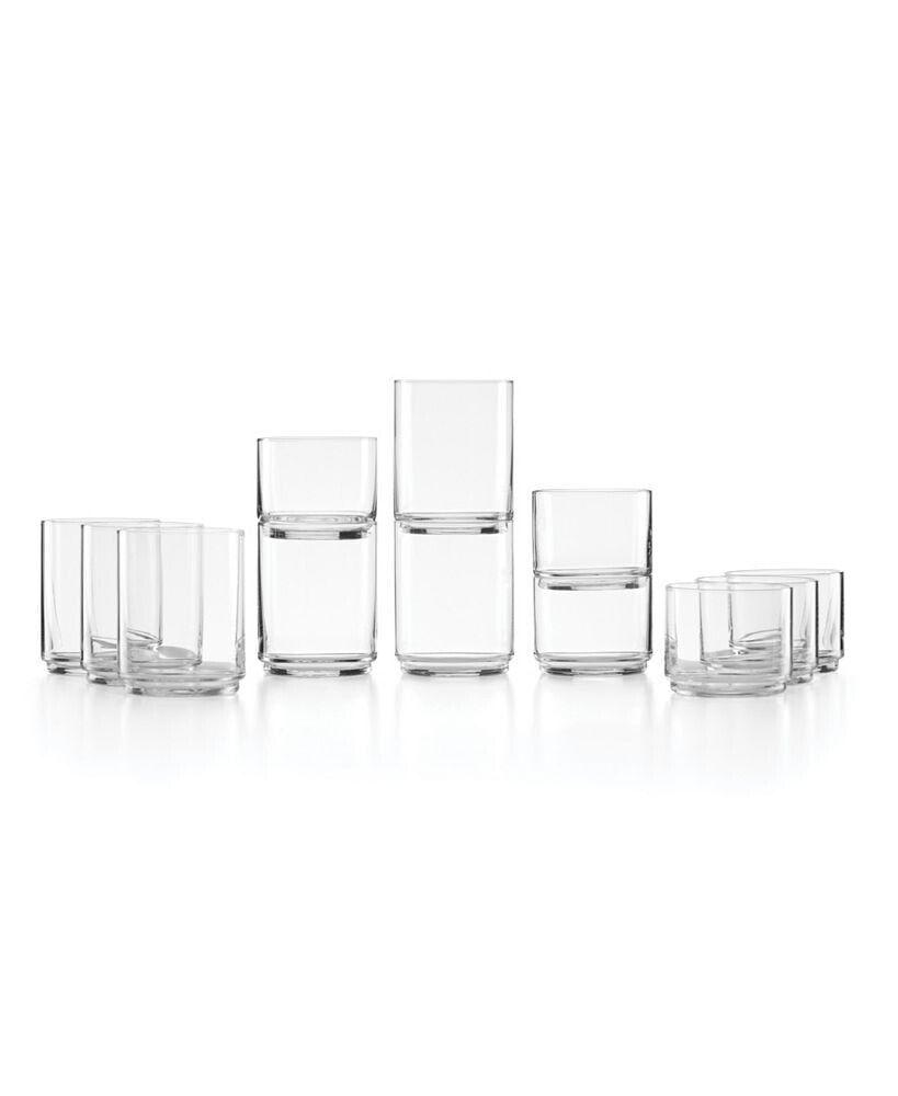 Lenox tuscany Classics Stackable Tall and Short Glasses Set, 12 Piece