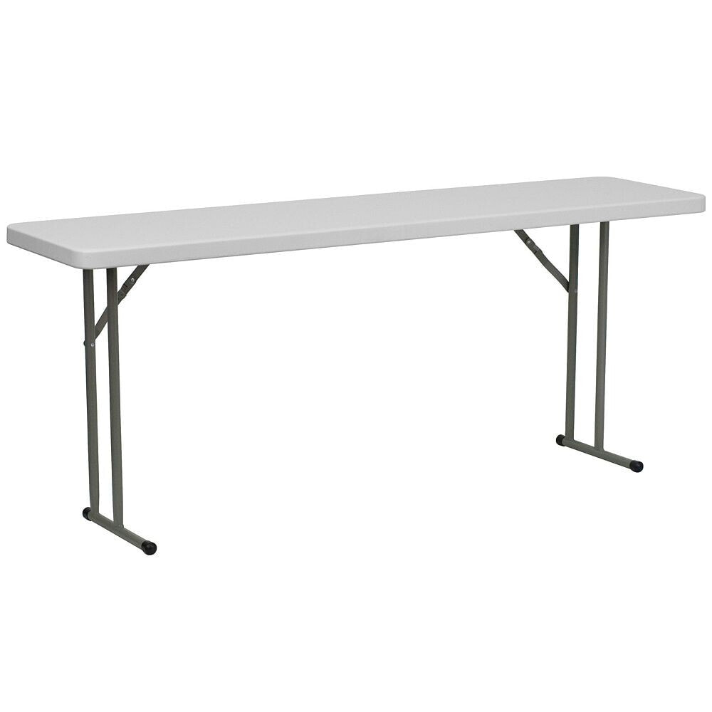 Flash Furniture 18''W X 72''L Granite White Plastic Folding Training Table