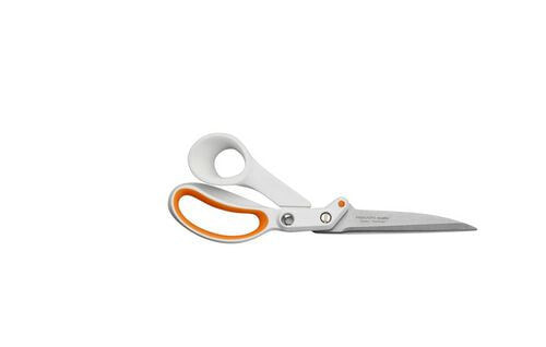 Fiskars 003823 канцелярские ножницы / ножницы для поделок Прямой отрез Оранжевый, Белый Универсальная