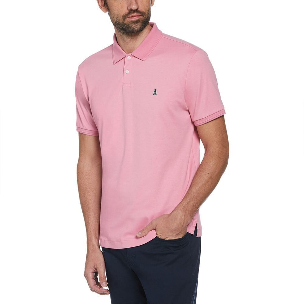 ORIGINAL PENGUIN Daddy Organic Interlock Sticker Pete short sleeve polo