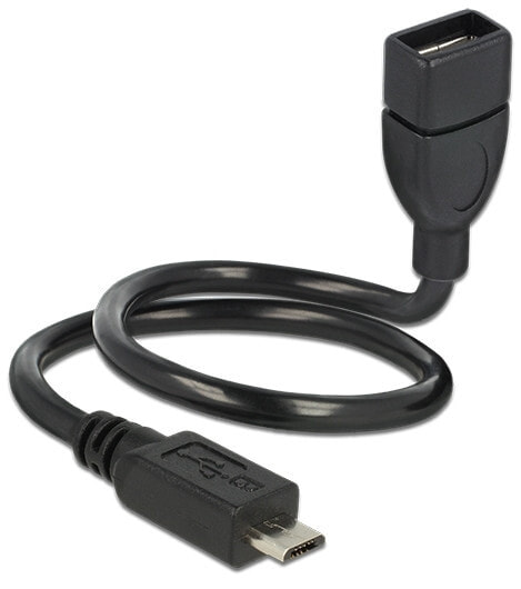 DeLOCK 83927 USB кабель 0,35 m 2.0 Micro-USB B USB A Черный