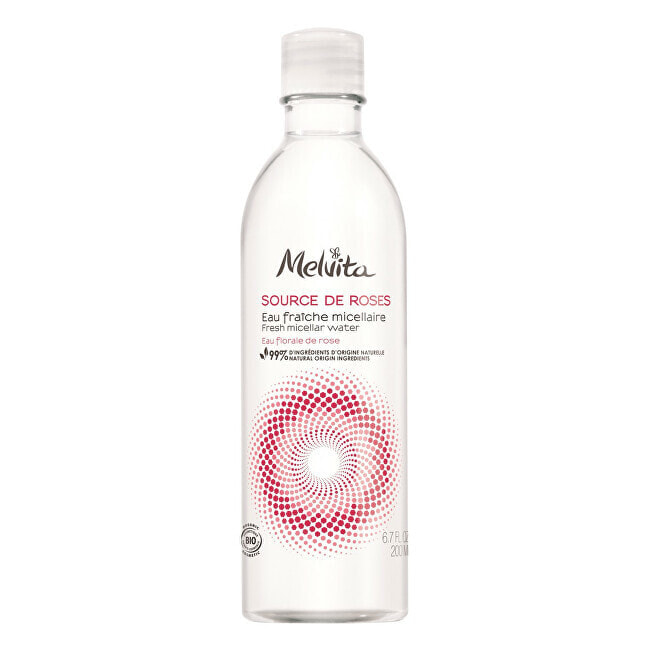 Melvita Fresh Micellar Water Увлажняющая и тонизирующая мицеллярная вода с экстрактом дамасской розы для чувствительной кожи 200 мл
