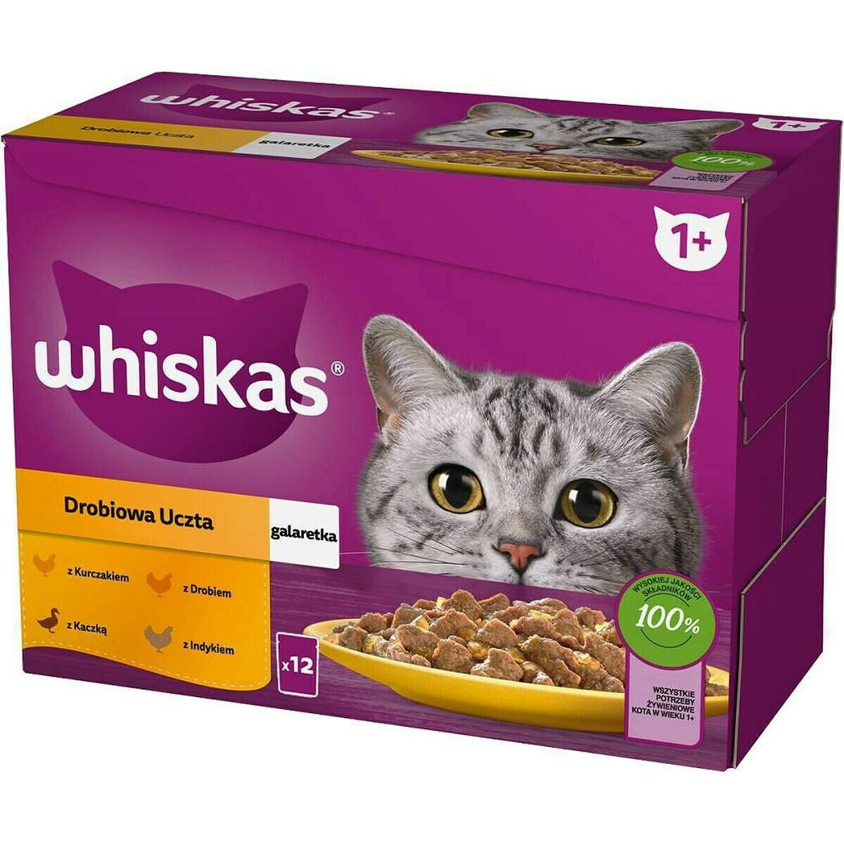 Cat food Whiskas Chicken Turkey Duck Birds 12 x 85 g