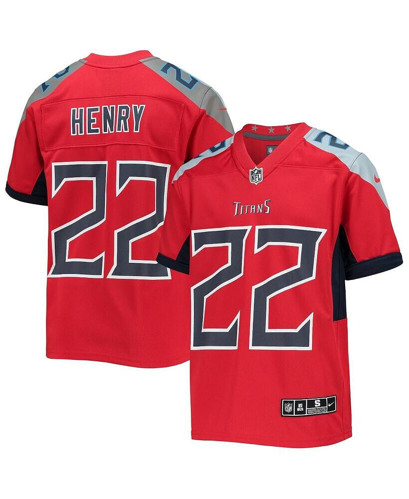 Nike big Boys Derrick Henry Red Tennessee Titans Inverted Team Game Jersey