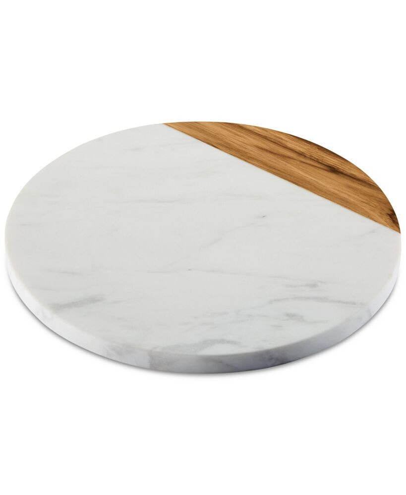 Pantryware White Marble & Teak Wood 10