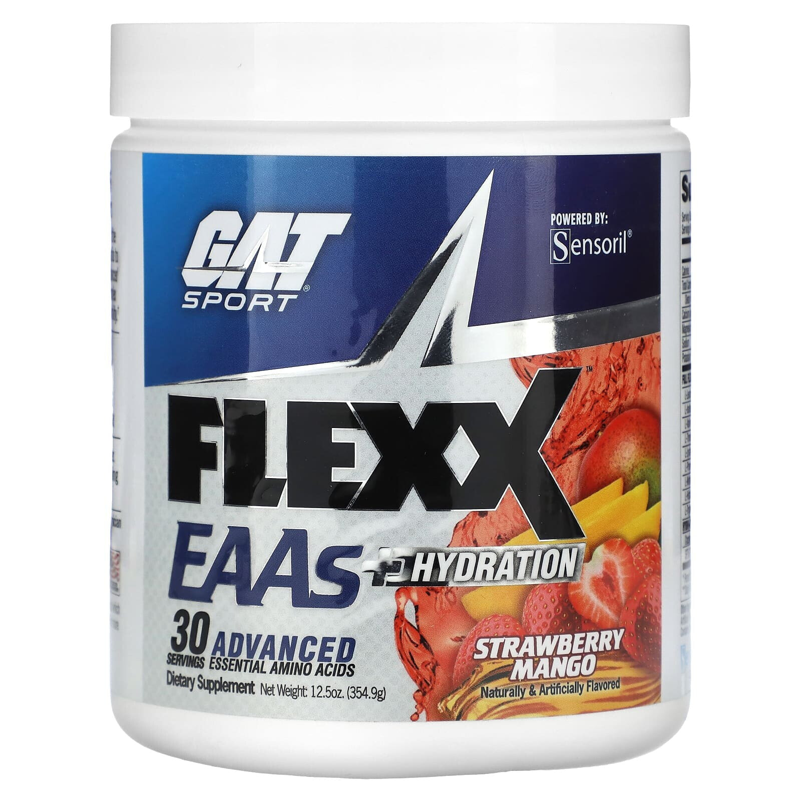 GAT, Flexx EAAs + Hydration, Strawberry Mango, 12.5 oz (354.9 g)
