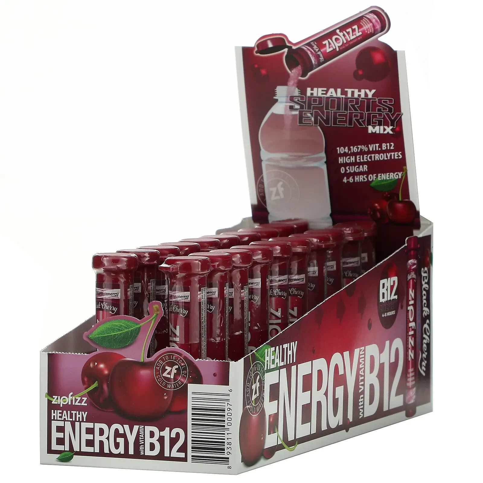 Zipfizz, Healthy Sports Energy Mix with Vitamin B12, Pink Lemonade, 20 Tubes, 0.39 oz (11 g) Each