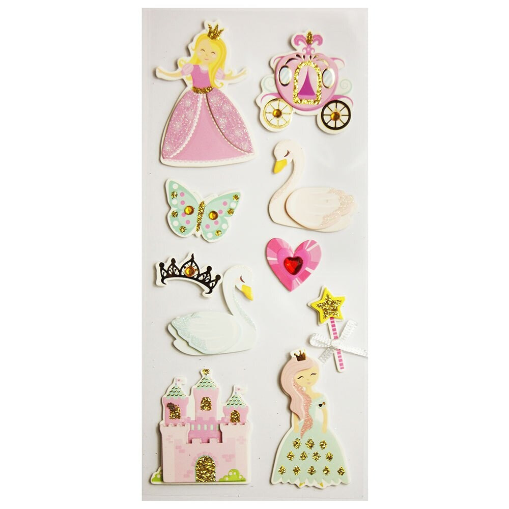 GLOBAL GIFT Sceny Scrap & Deco Princesses Relief Stickers