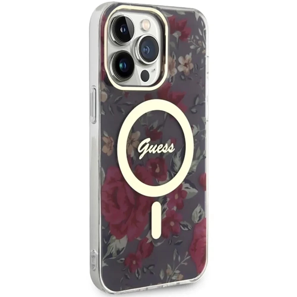 GUESS Guhmp14Xhcfwsa iPhone 14 Pro Max 6.7 Zielonykhaki Flower phone case