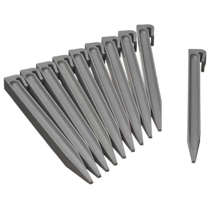 NATUR bag with 10 dowels for garden edging made of polypropylene - H 26.7 x 1.9 x 1.8 cm - gray