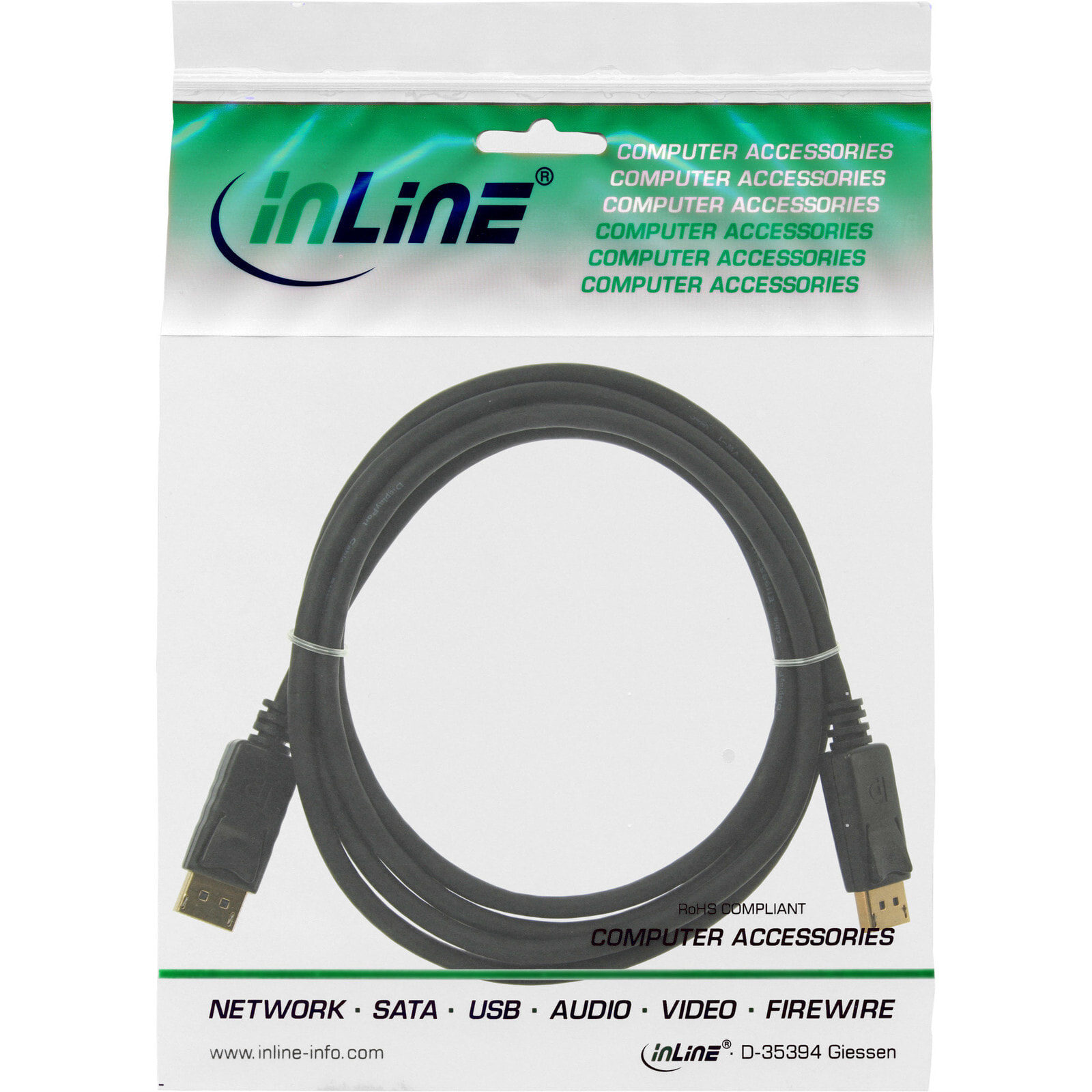 InLine 17105P DisplayPort кабель 5 m Черный