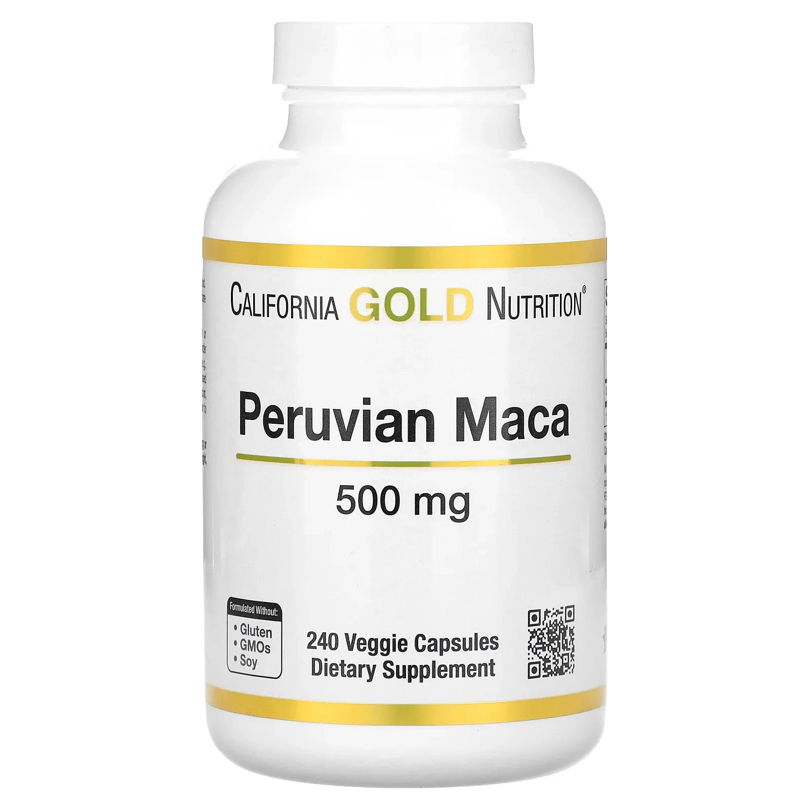 California Gold Nutrition, перуанская мака, 500 мг, 90 вегетарианских капсул