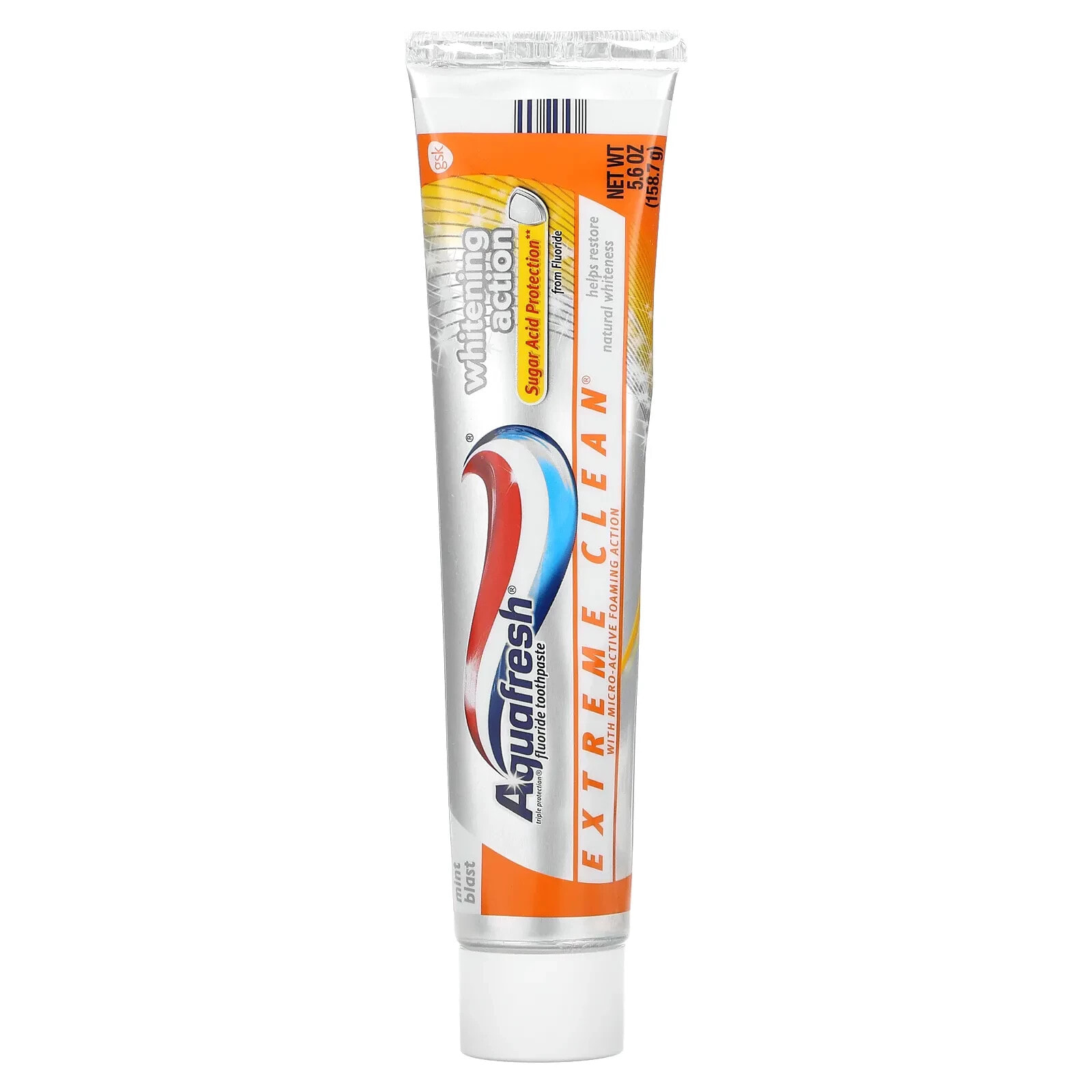 Аквафреш, Экстремально чистая зубная паста с фтором, отбеливающее действие, мятный крем, 158,7 г (5,6 унции)