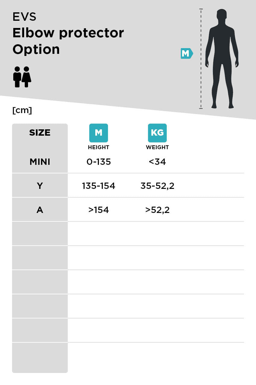 Ellenbogenschützer EVS Option Mini Schwarz