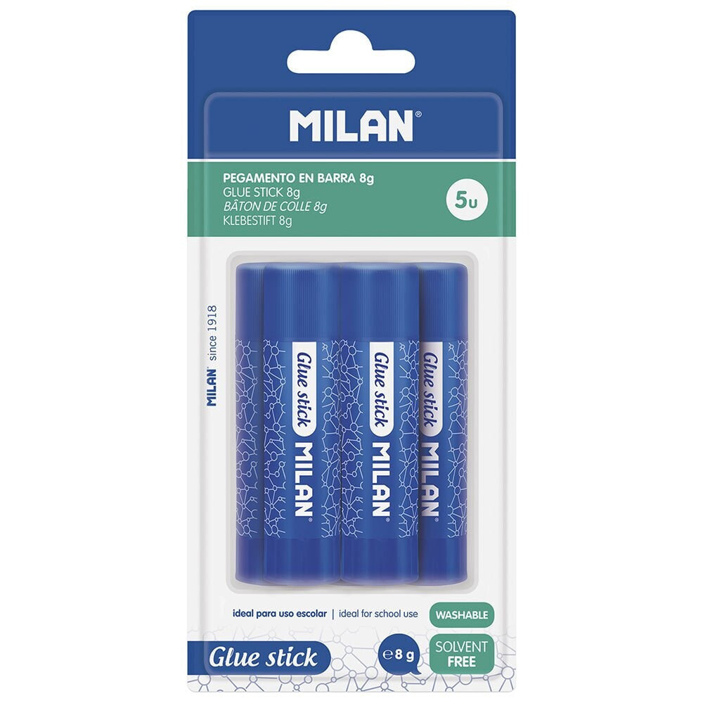 MILAN Blister Pack 5 Glue Sticks 8g
