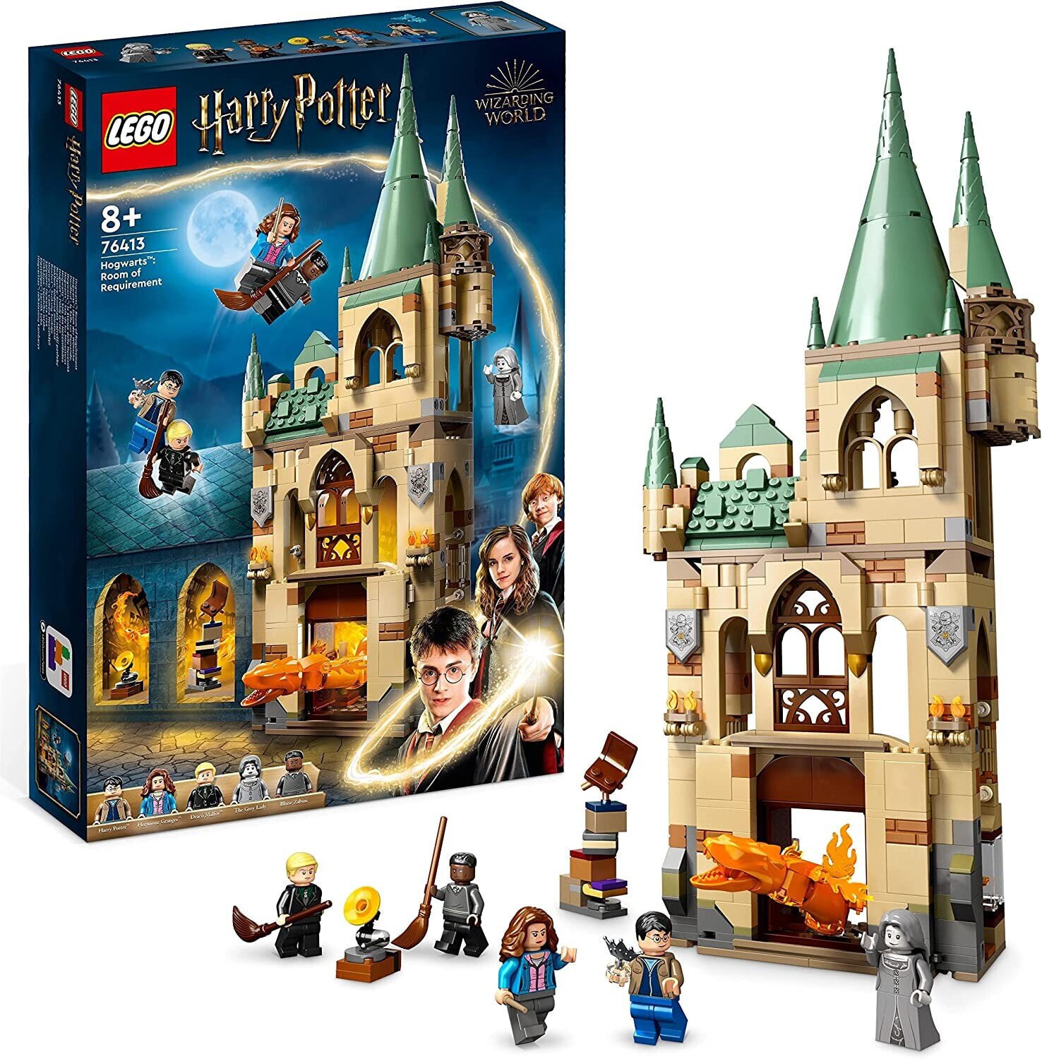 Lego Harry Potter 76413 Hogwarts: Der Raum auf Anfrage, Schlossspielzeug mit Feuerbrchen -Figurine