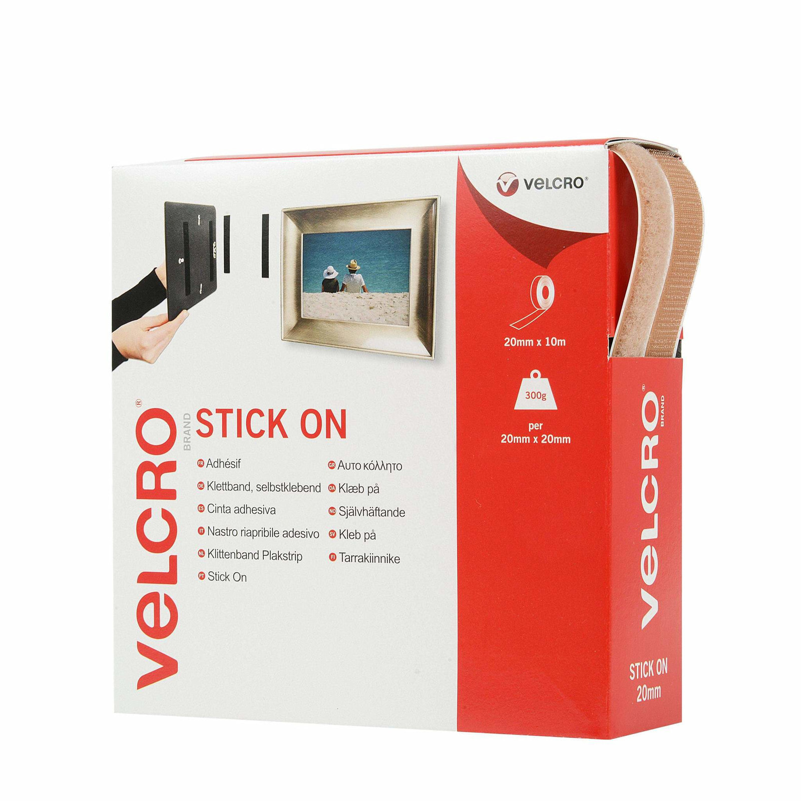 Velcro VEL-EC60221 текстильная застёжка-липучка Бежевый 1 шт