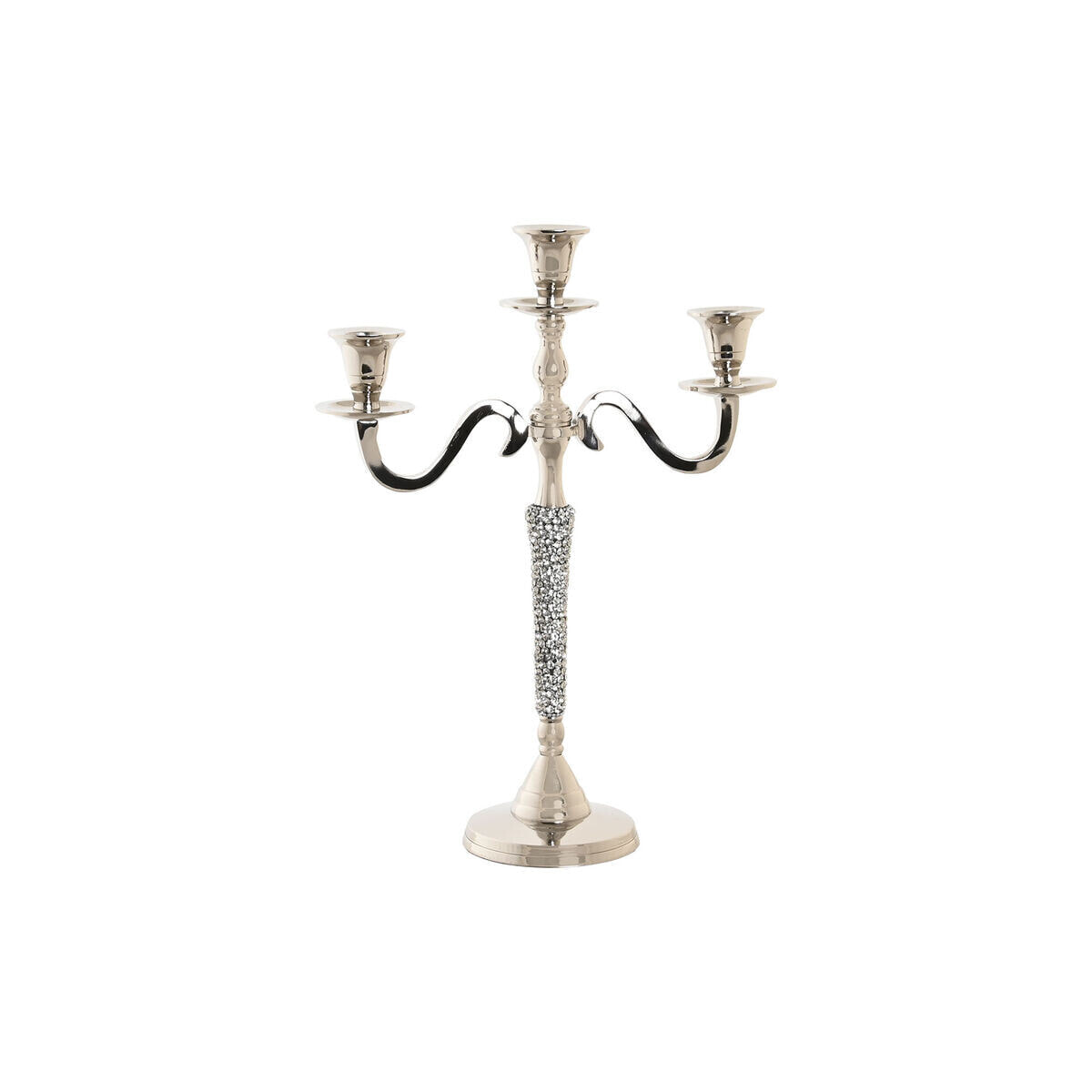 Candle Holder DKD Home Decor 26 x 10 x 35 cm Silver Aluminium