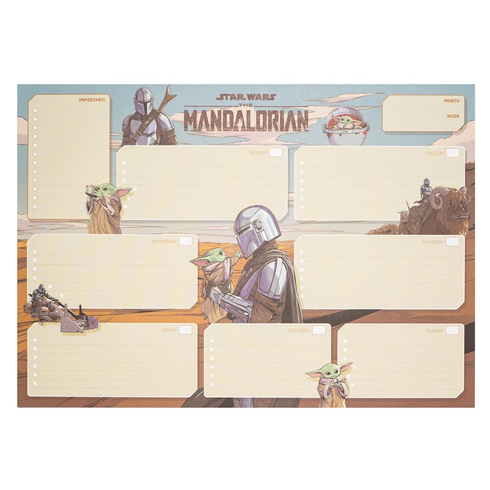 STAR WARS The Mandalorian A3 Weekly Planner Notepad