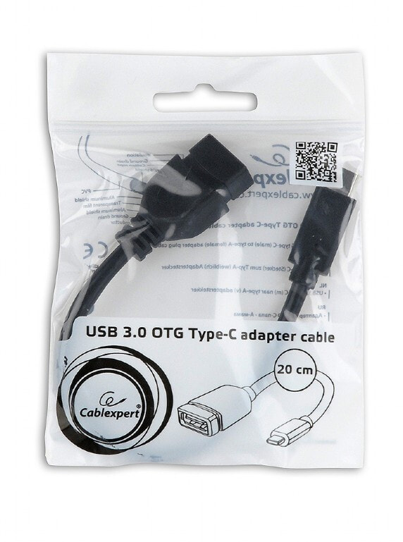 Gembird A-OTG-CMAF3-01 кабельный разъем/переходник USB Type-C USB тип-A Черный