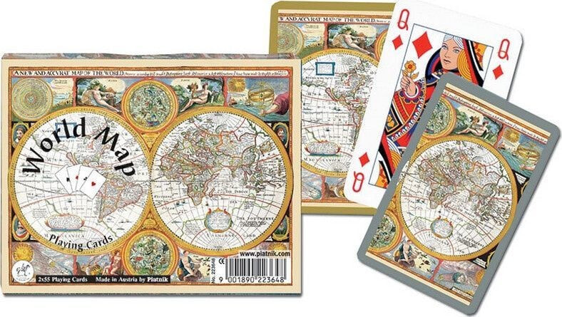 Piatnik Karty 2 talie - World Map (96963)