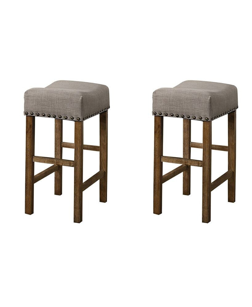 Best Master Furniture janet Driftwood Transitional Counterheight Stools, Set of 2