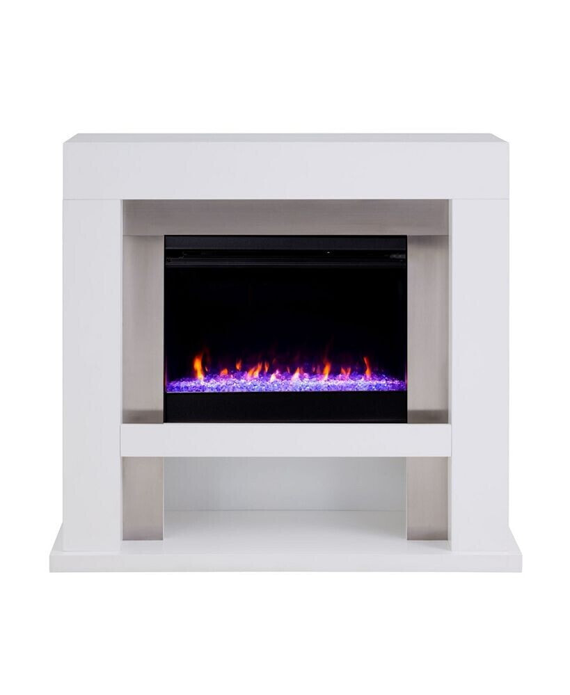 Southern Enterprises arell Stainless Steel Color Changing Electric Fireplace