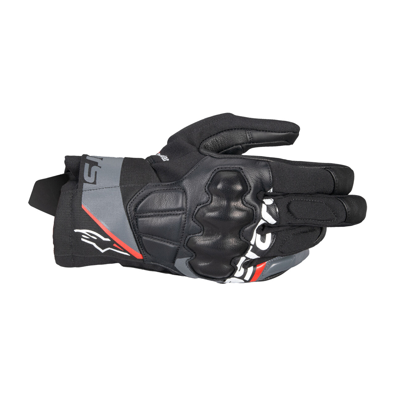 Motorradhandschuhe Alpinestars Corozal V3 Drystar Dunkelschwarz Grau-Rot-Fluo