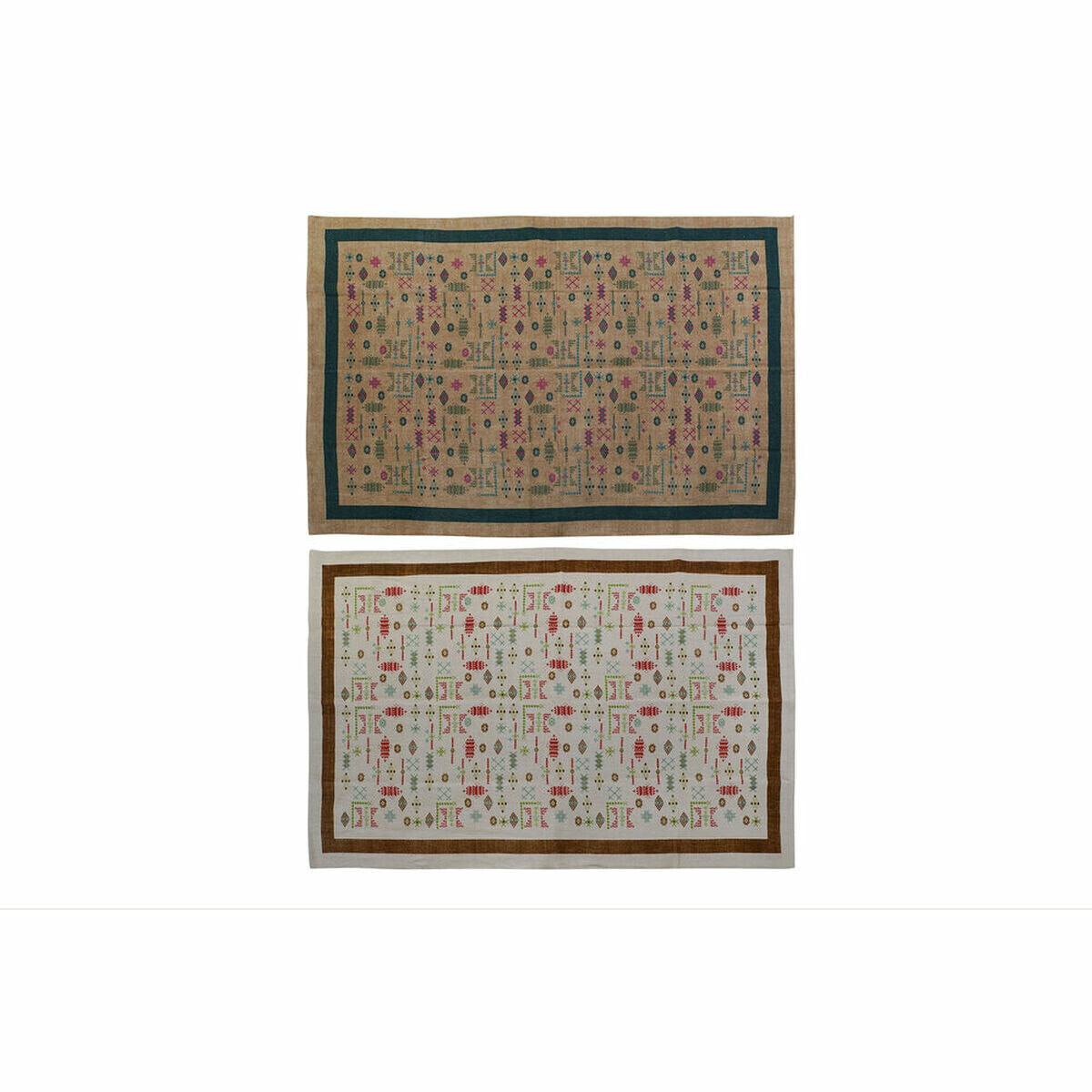 Ковер DKD Home Decor 120 x 180 x 0,4 cm полиэстер Белый Ikat Boho (2 штук)