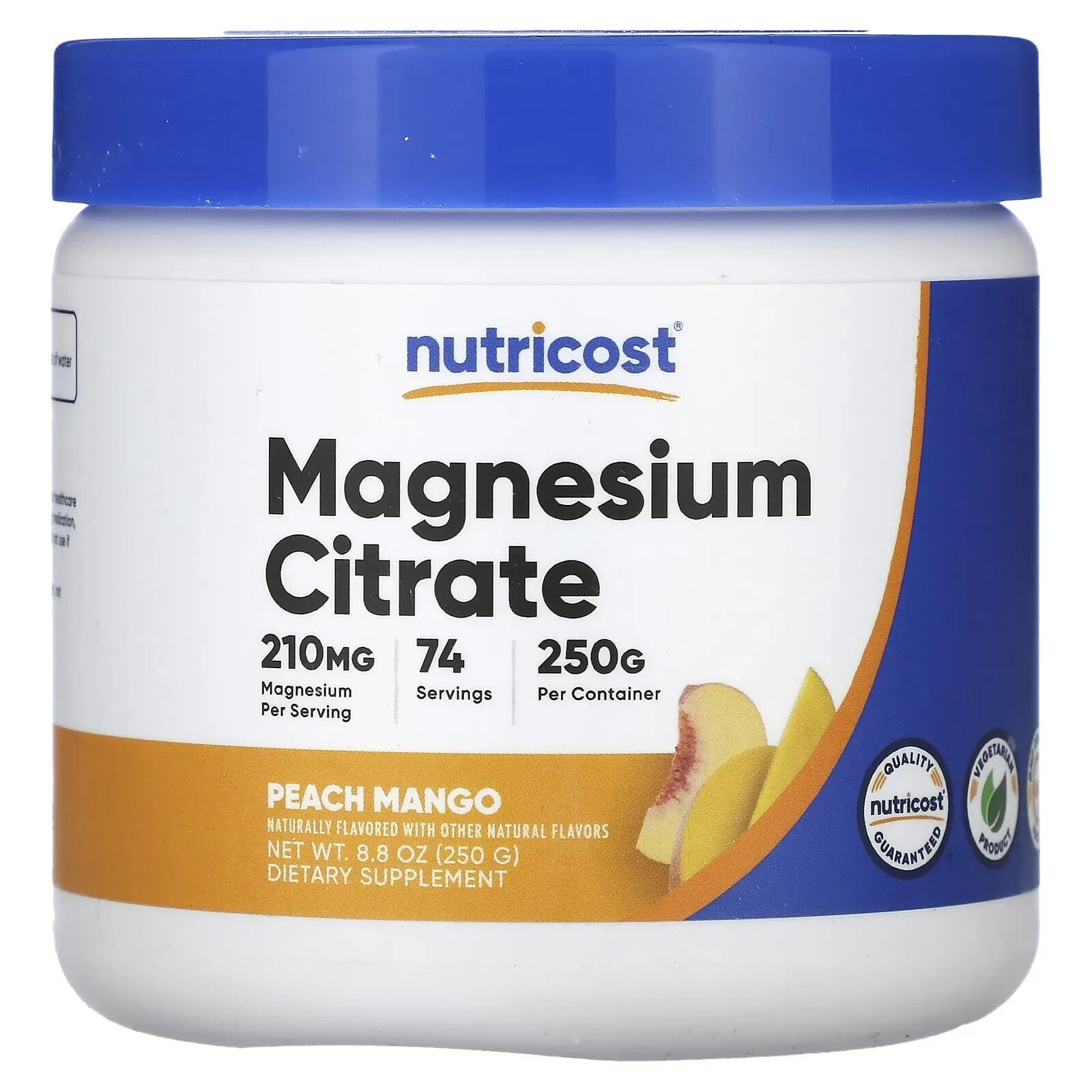 Magnesium Citrate, Peach Mango, 17.9 oz (500 g)