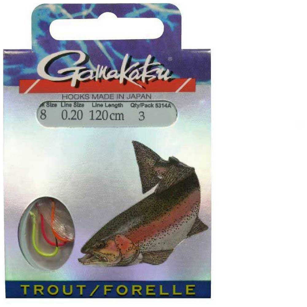 GAMAKATSU Booklet Trout Multi C Tied Hook 0.220 mm