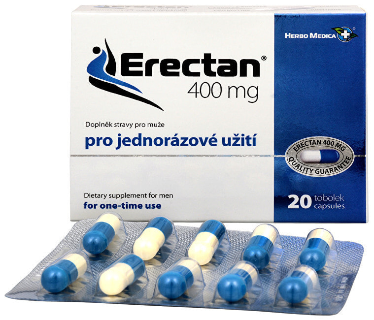 Recenzia Herbo Medica Erectan Добавка для повышения мужского либидо 400 мг 20 капсул