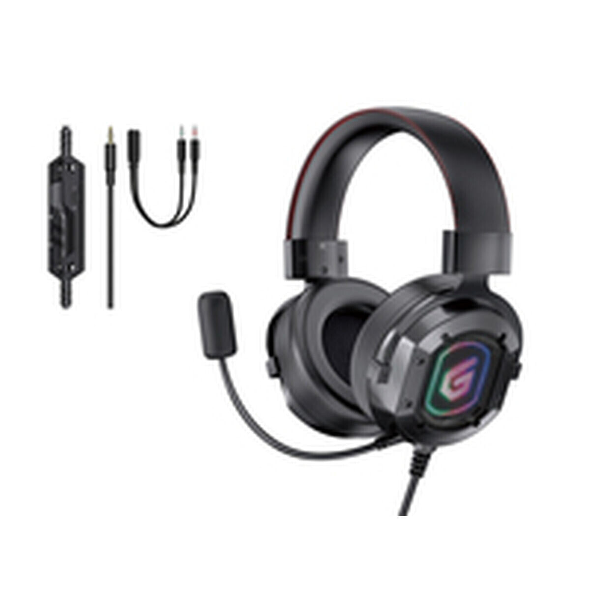 Headphones with Microphone Conceptronic ATHAN03B Black