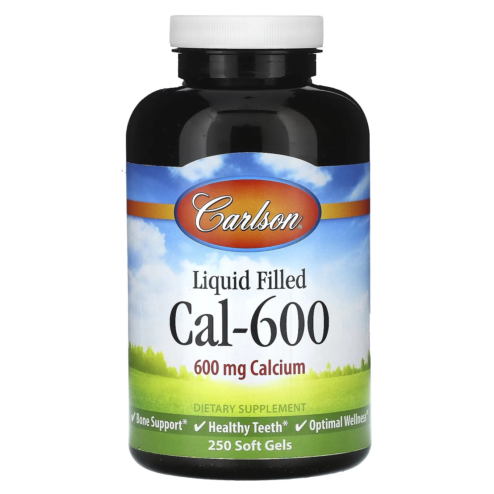 Carlson, «Жидкий кальций-600», 100 + 30 бесплатных капсул