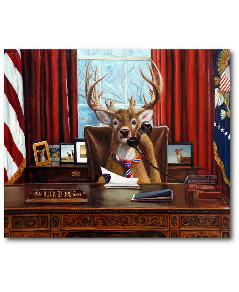 Courtside Market the Buck Stops Here Gallery-Wrapped Canvas Wall Art - 16