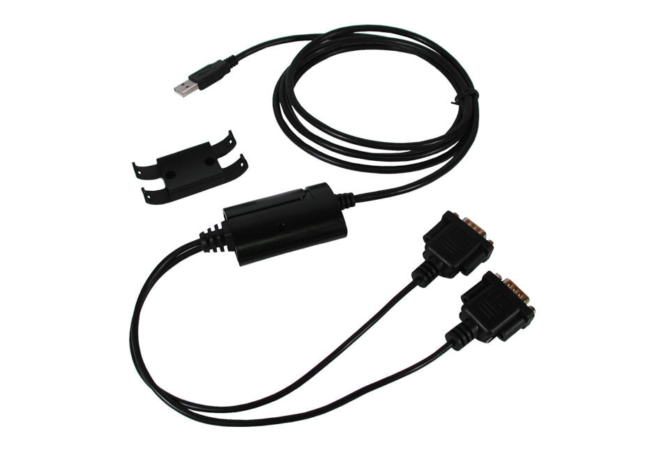 Exsys EX-1322 - Black - 1.8 m - 1x USB 2.0 - 2x RS-232
