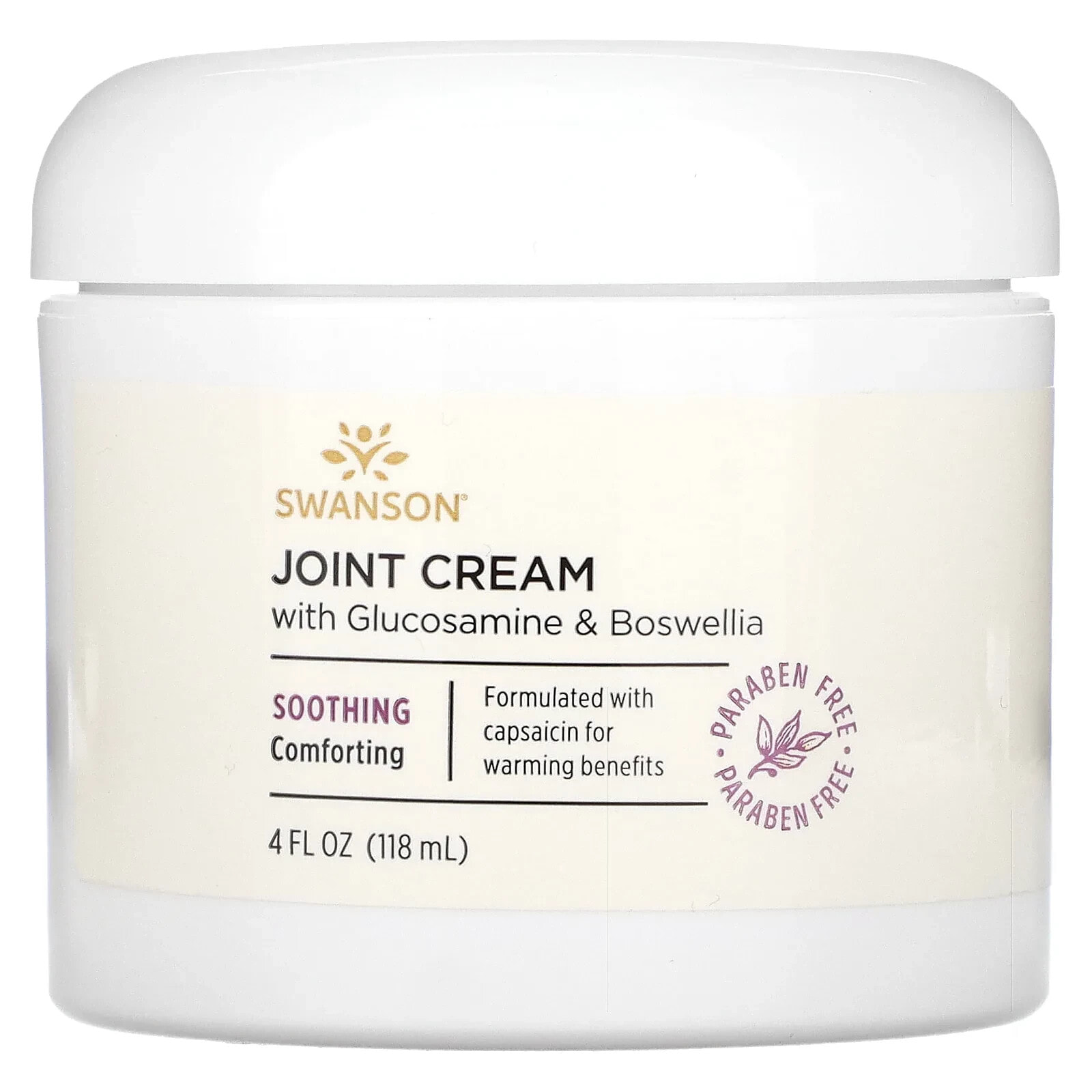 Joint Cream with Glucosamine & Boswellia, 4 fl oz (118 ml)