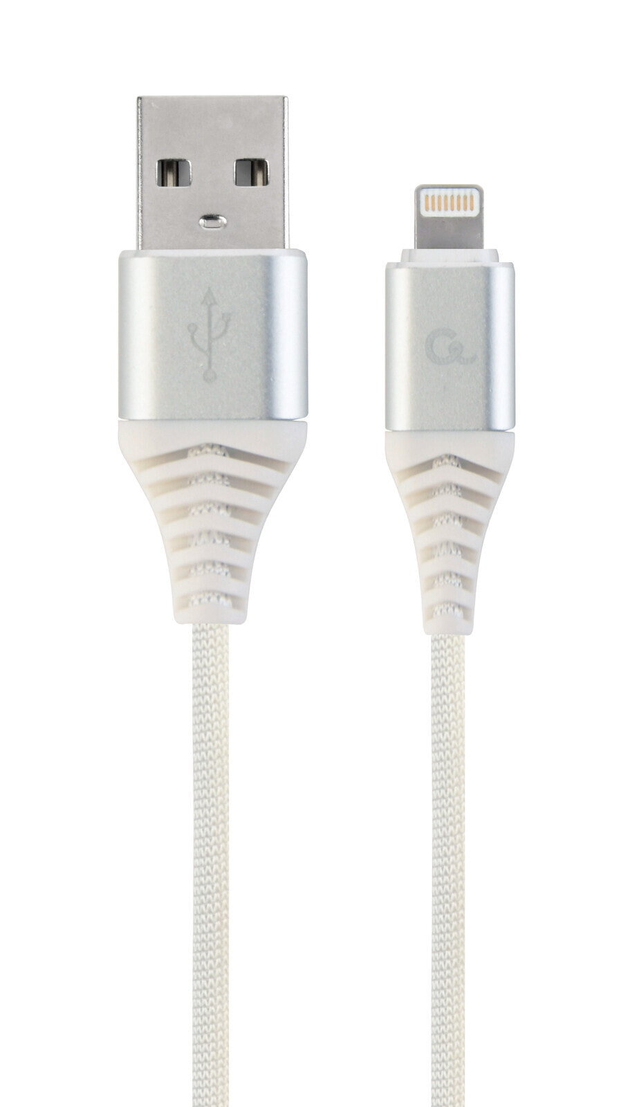 Gembird CC-USB2B-AMLM-2M-BW2 кабель с разъемами Lightning Серебристый, Белый
