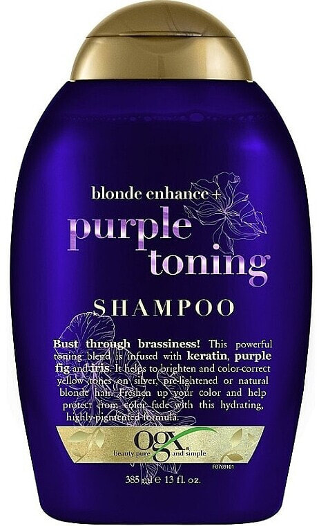 Shampoo für blondes Haar - OGX Blonde Enhance+ Purple Toning Shampoo