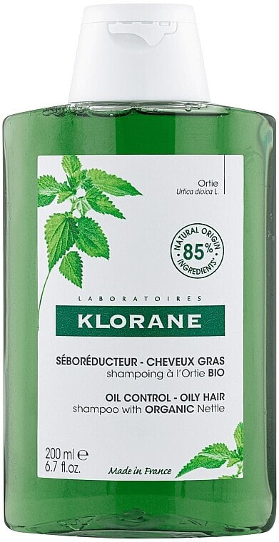 Seboregulierendes Shampoo mit Brennnessel für fettiges Haar - Klorane Nettle Shampoo