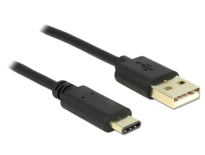 DeLOCK 2m, USB2.0-A/USB2.0-C USB кабель 2.0 USB A USB C Черный 83327