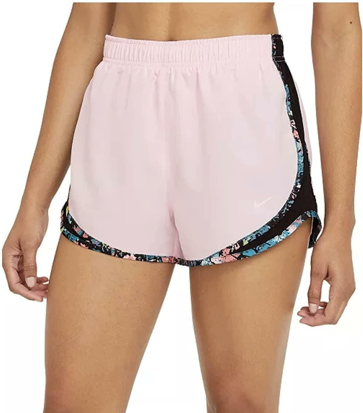 Nike Dry Women's Tempo Dri-Fit Running Shorts (Pink/Floral Print, Size Small