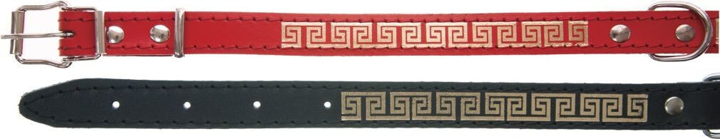Dino LEATHER COLLAR 25mm / 59cm RED