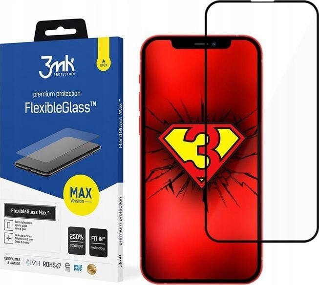 3MK Szkło hybrydowe 3MK FlexibleGlass Max Apple iPhone 13 mini czarne