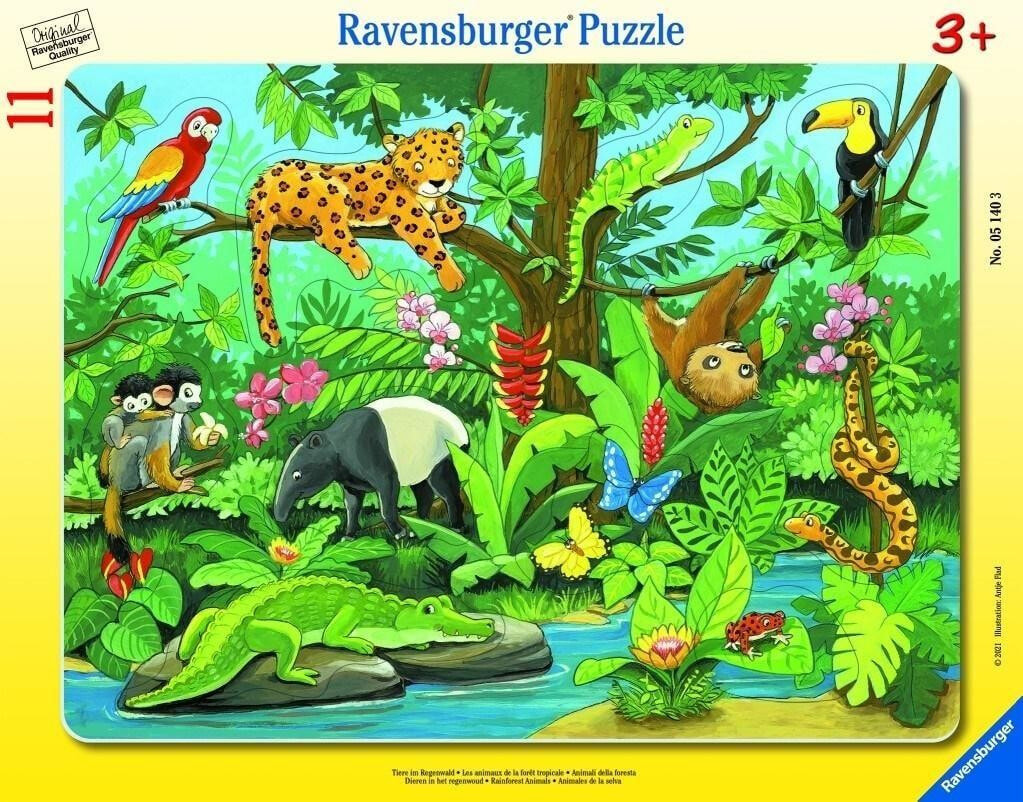 Ravensburger Puzzle 11 Co tu pasuje? Zwierzęta lasu deszczowego