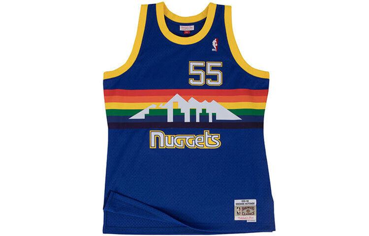 Mitchell & Ness NBA 篮球运动复古球衣 SW球迷版 丹佛掘金队 穆托姆博 55号 客场 客场 情侣款 蓝色 / Баскетбольная жилетка Mitchell & Ness NBA SW 55 SMJYGS18159-DNUROYA91DMO